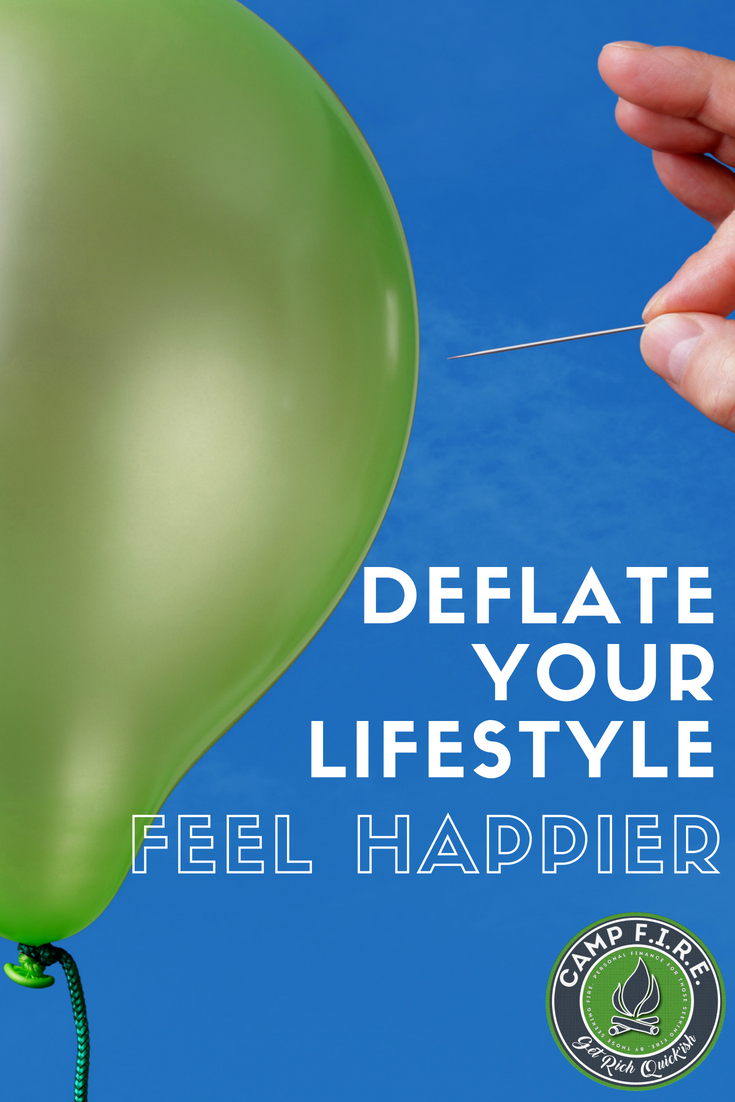 Lifestyle Deflation is the key to a #HappyLife and #FinancialSuccess. Learn how to #DeflateYourLifestyle, avoid #LifestyleInflation and #LifestyleCreep and see exactly what five real life people did to adopt a form of financial #minimalism and become #FI in the process. #FIRE #FinancialIndependence #RetireEarly #EarlyRetirement