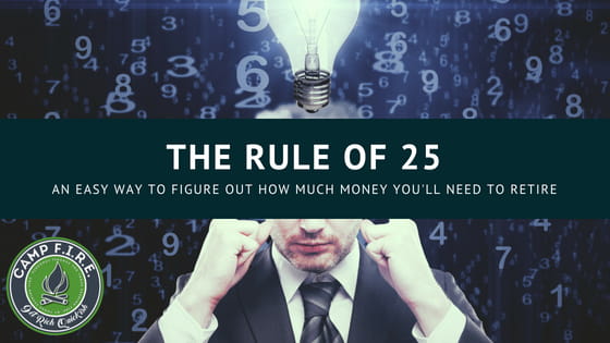 The rule of 25. An easy way to figure out how much money you'll need to retire.