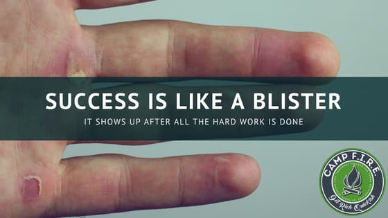 Success is like a blister